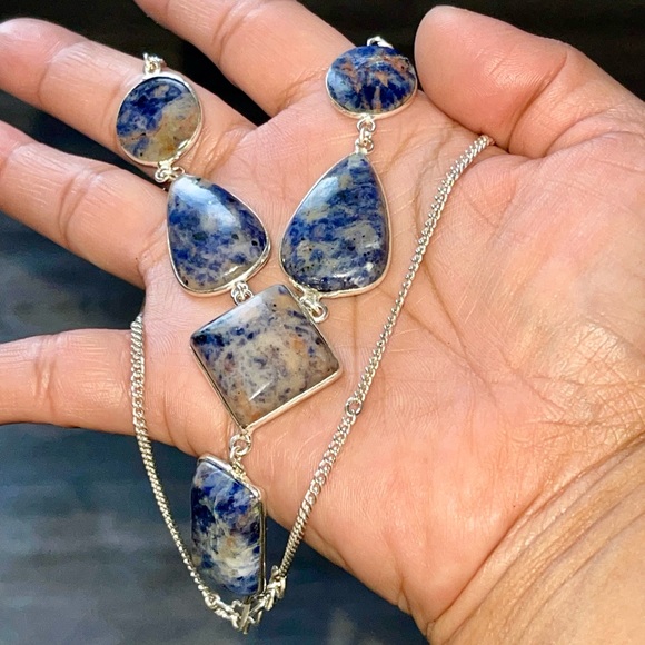 Navy Sodalite Necklace - Picture 11 of 12